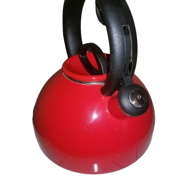 AIDEA 2.3 Quart Whistling Ceramic Tea Kettle For Stovetop, Red - Picture 3 of 4